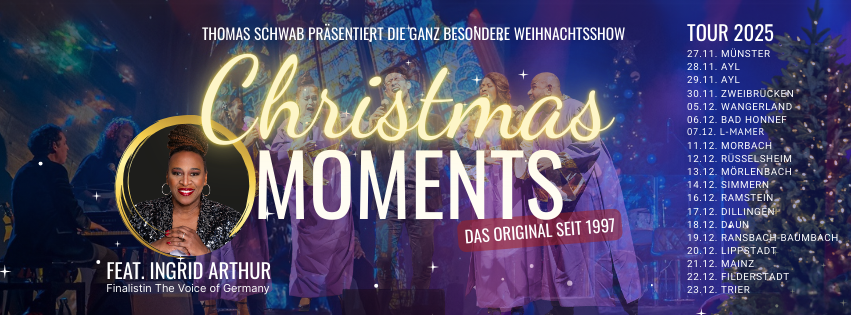 Tour dates 2025 of Christmas Moments